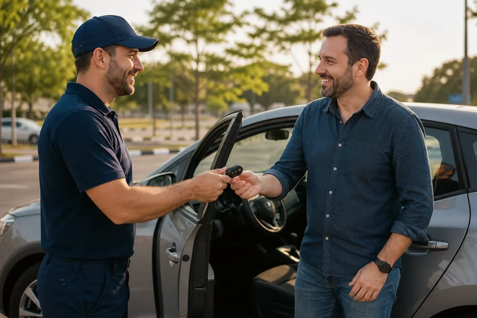 Chaveiro abrindo carro em Barcarena com equipamentos específicos.