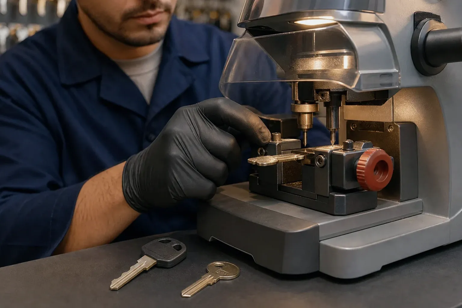 Chaveiro copiando uma chave em Barcarena.